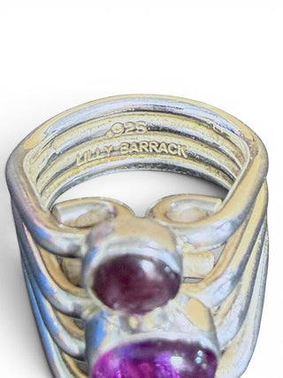 Sterling Star Ruby Pink Sapphire Ring