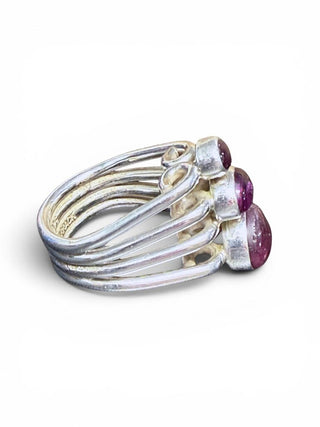 Sterling Star Ruby Pink Sapphire Ring