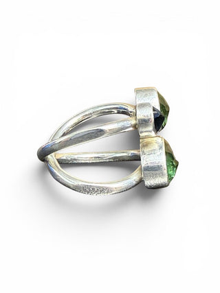 Sterling Teardrop Cut Floral Clover Ring
