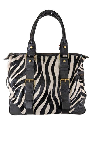 Leather/Fur Zebra Satchel