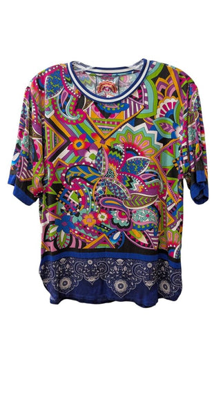 Print Scoop Neck