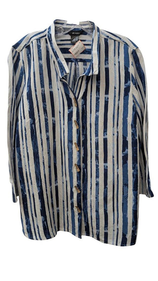 Linen Striped Button Down