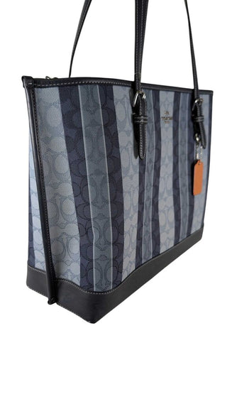 Mollie Tote In Signature Jacquard With Stripes