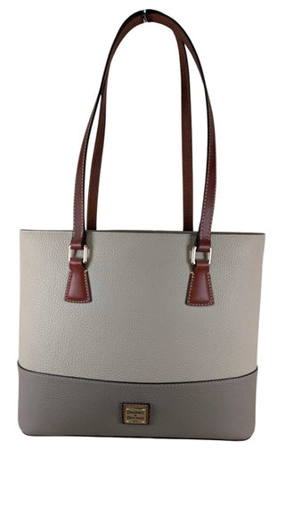 Colorblock Pebbled Leather Tote