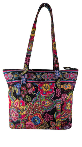 Quilted Floral Shoulder Tote