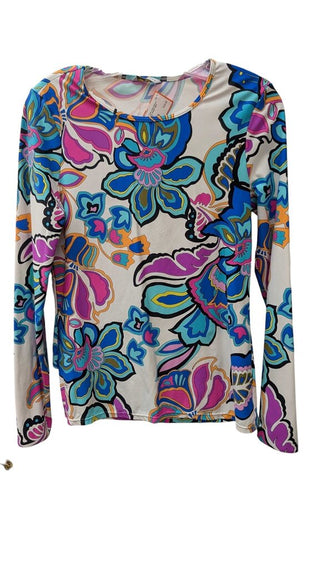 Long Sleeve Floral Stretch Water Shirt