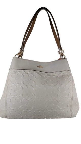 Lexi Signature Embossed Leather Shoulder Bag