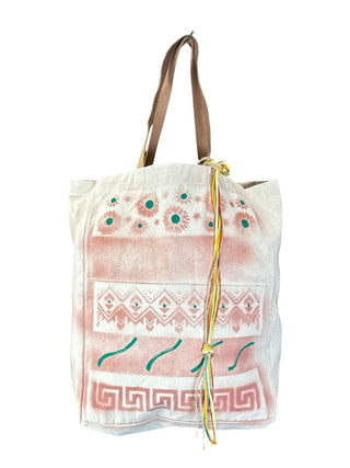 Handpainted artisan tote southwest design