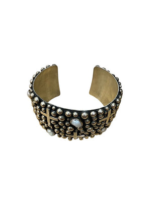 Sterling pearl cuff bracelet