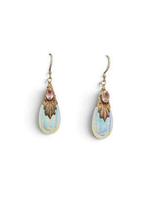Sterling stone dangle earrings