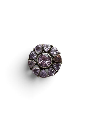 Sterling/amythest flower ring