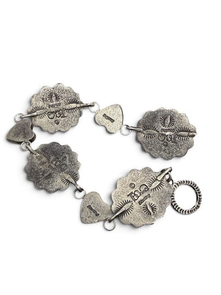 Sterling /Sleeping Beauty heart bracelet