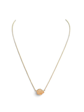 Tess rose gold drusy pendant necklace