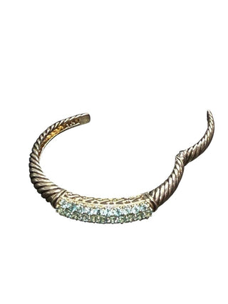 Sterling Stone Hinged Cuff