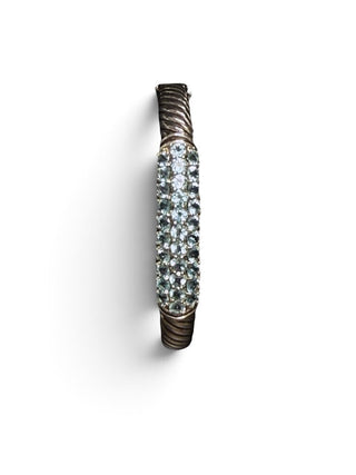 Sterling Stone Hinged Cuff