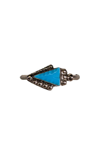 Marked Zuni Triangle Stone Ring