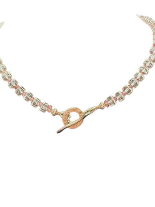 Sterling Stone Cross Pendant Necklace