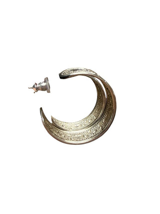 Sterling Heart Hoop Earrings