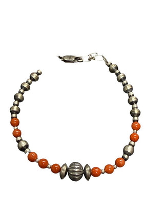 Sterling Stone Oxy Bead Bracelet