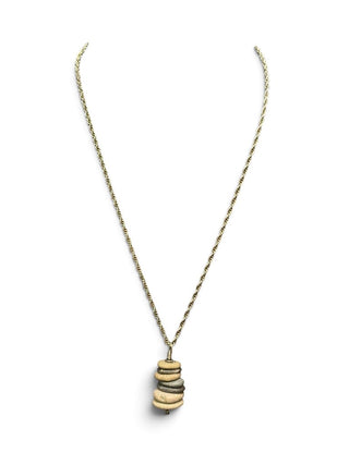 Hand Made Stacked Rock Pendant Necklace