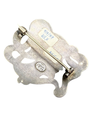 William B. Kerr Flowing Maiden Sterling Brooch