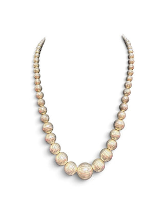 Sterling Faceted Bead Necklace