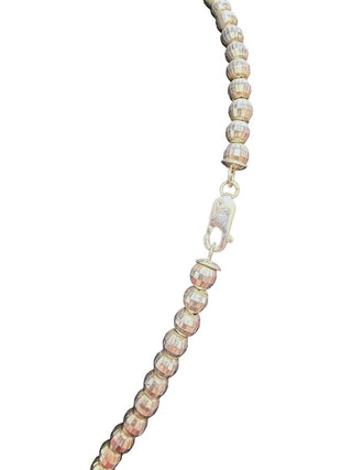 Sterling Faceted Bead Necklace