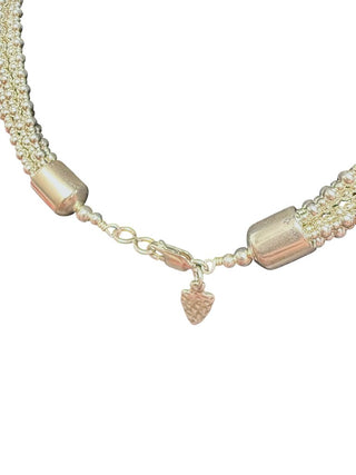 Sterling High Shine Three Strand Necklace