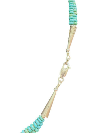 Sterling Turquoise Circle Pendant Necklace