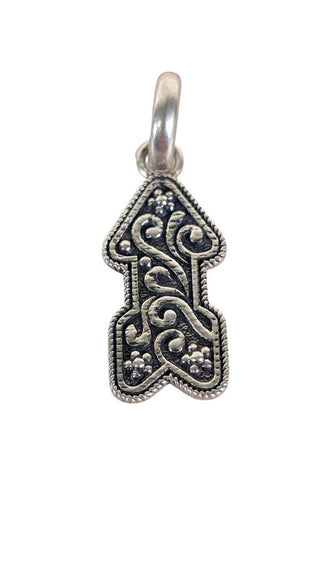SS Etched Arrow Pendant