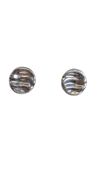 SS Wave Circle Post Earrings