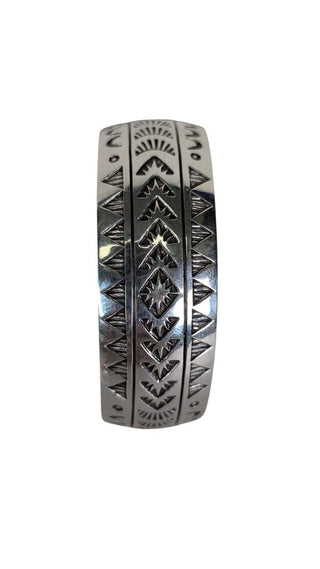SS Etched Cuff Bracelet