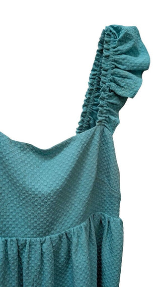 Ruffle Strap Textured Baby Doll Tank