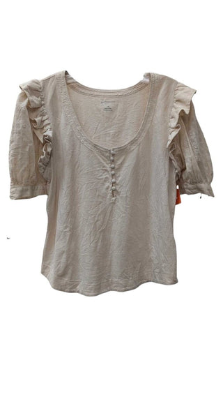 Short Puff Sleeve Front Buttons