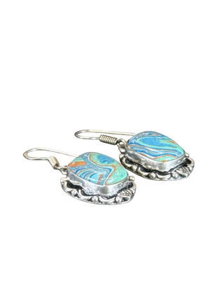 Siver/stone necklace and earrings