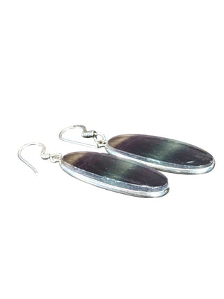Silver/stone pendant and earrings