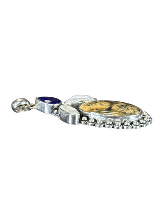 Silver/stone Pendant and earrings