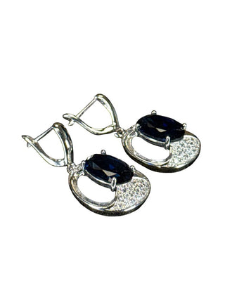 Silver/stone Pendant and earrings