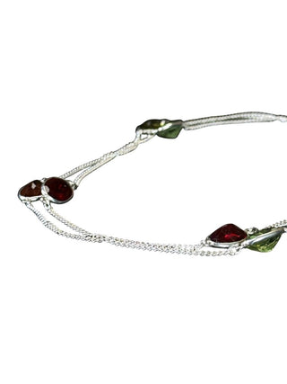 Silver/stone necklace and earrings
