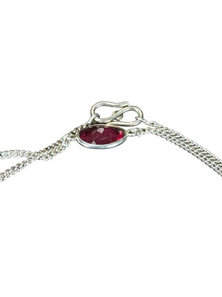 Silver/stone necklace and earrings