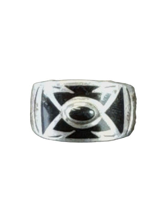 SS Onyx inlay ring