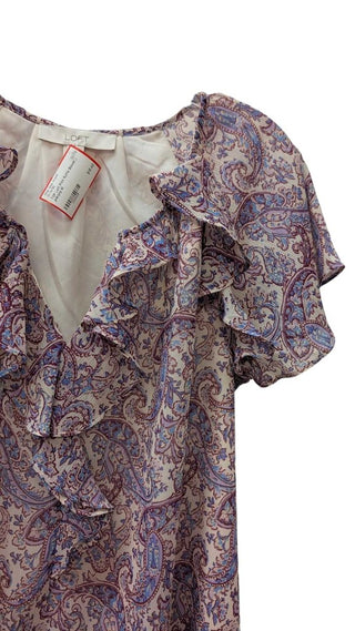 Print Ruffle Blouse