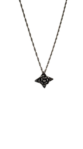 Sterling Flower Pendant Necklace