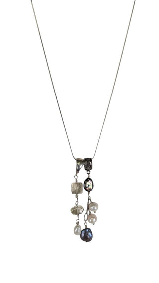 Alice Paige Sterling Necklace W/ 2SS Pendants