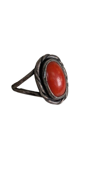 Sterling Coral Ring