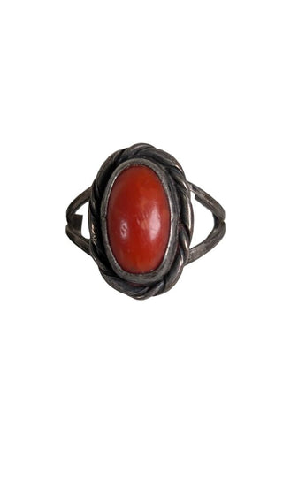 Sterling Coral Ring