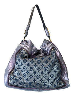 AS IS NON REFUNDABLE Purple Monogram Lurex Limited Edition Bluebird Bag Retail $4500