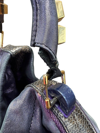 AS IS NON REFUNDABLE Purple Monogram Lurex Limited Edition Bluebird Bag Retail $4500