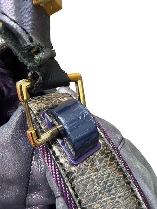 AS IS NON REFUNDABLE Purple Monogram Lurex Limited Edition Bluebird Bag Retail $4500