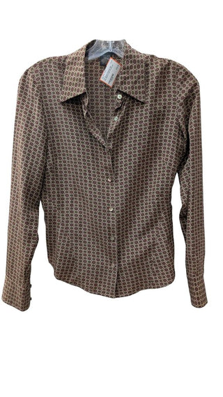 Silk Print Button Front